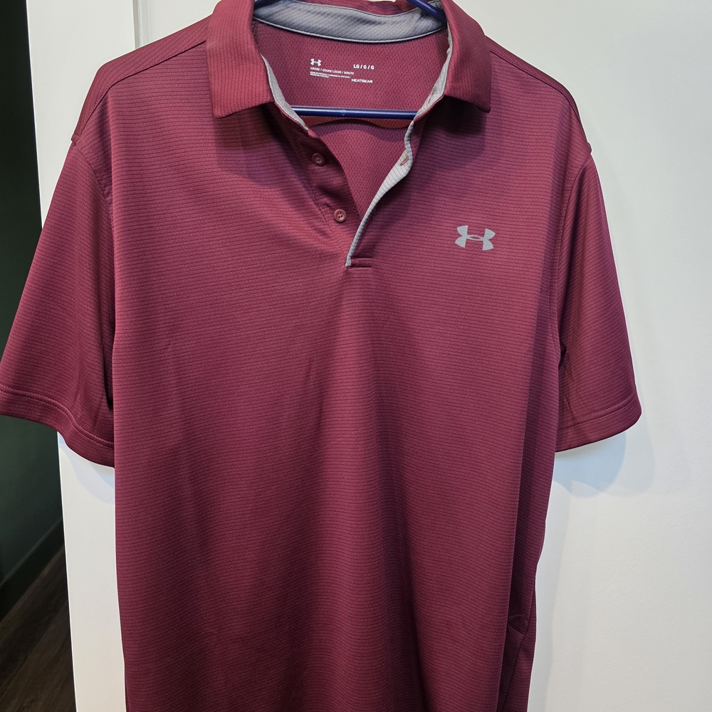 Under Armour Men's Maroon Polo Shirt